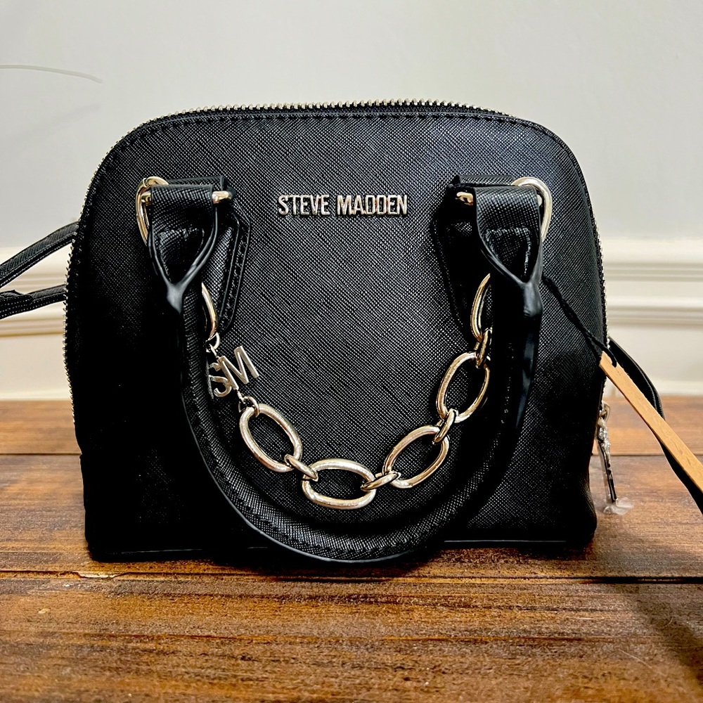 NWT - Steve Madden Black BFaith-Chain Purse